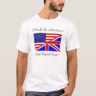 T-shirt Fabriqué en Amérique avec les pièces britanniques