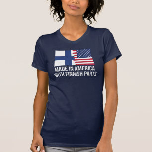 T-shirt Fabriqué en Amérique avec les pièces finlandais