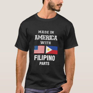 T-shirt Fabriqué En Amérique Avec Pièces Philippines