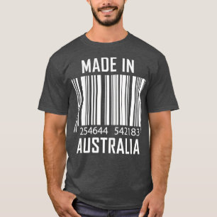 T-shirt Fabriqué en Australie Code barre drôle Fier d'être