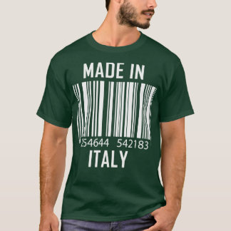 T-shirt Fabriqué En Italie Barcode Funny 1