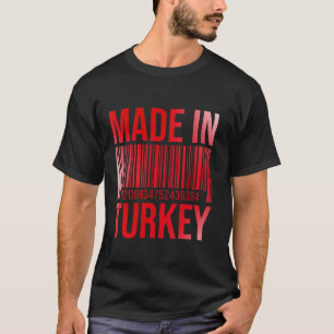 T-shirt Fabriqué En Turquie Code À Barre T Chemise