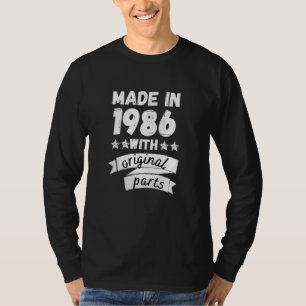 T-shirt fabriqués en 1986 avec des pièces d'origine,