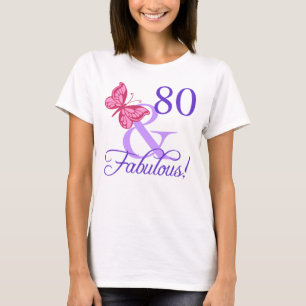 T-shirt Fabuleux 80e anniversaire pour les femmes