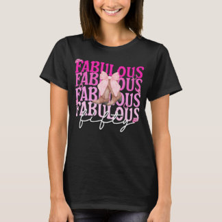 T-shirt Fabuleux Cinquante Bottes de Bow Rose 50e annivers