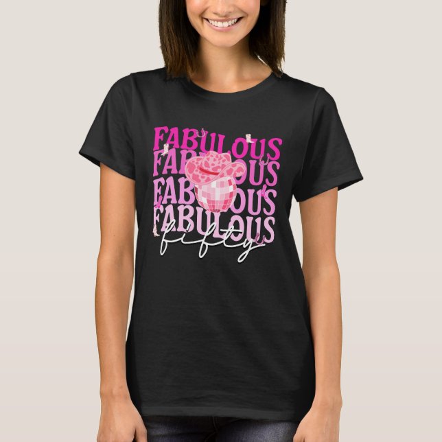 T-shirt Fabuleux Cinquante Pink Cowgirl Disco 50e annivers (Devant)