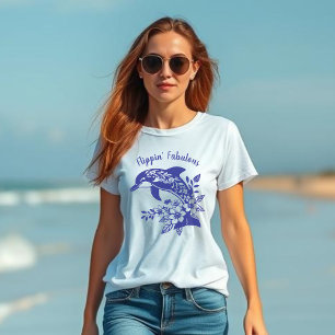 T-shirt Fabuleux Dauphin Hawaiien Flippin