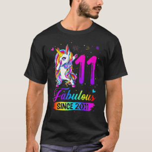 T-shirt Fabuleux depuis 2011 Enfants 11e anniversaire 11 a