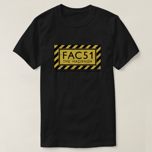 T-shirt FAC51 L'Hacienda (texte noir) Essentiel (Design devant)