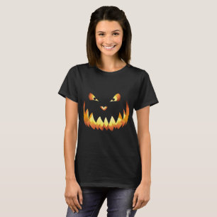 T-shirt Face 4 citrouille pour Halloween