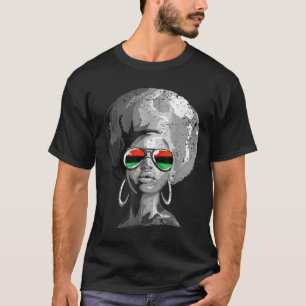 T-shirt Face de femme noire Reine Afro