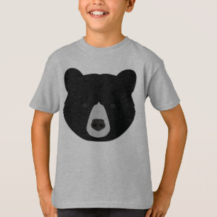 T-shirt Face de l'ours noir