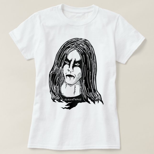 T-shirt Face de maquillage d'Euronymous (Design devant)