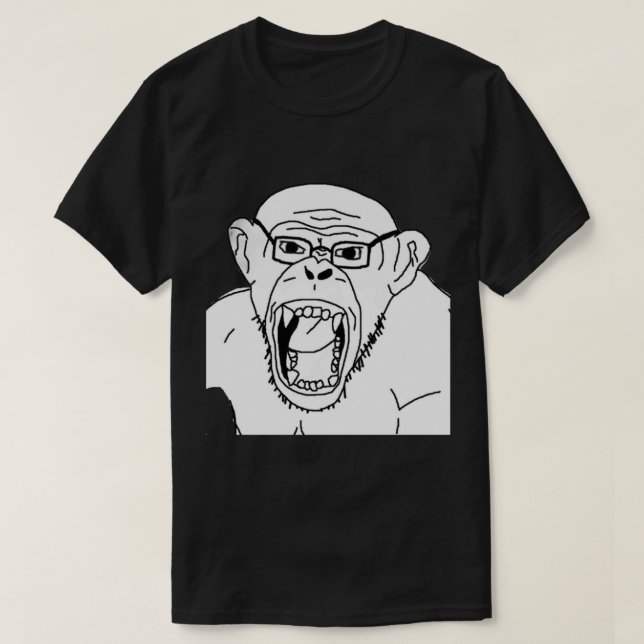 T-shirt Face de rage de soja singe (Design devant)