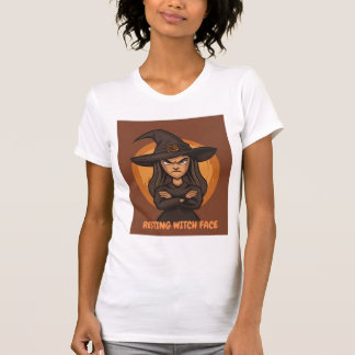 T-shirt Face de sorcière de repos - Éffrayant drôle Hallow