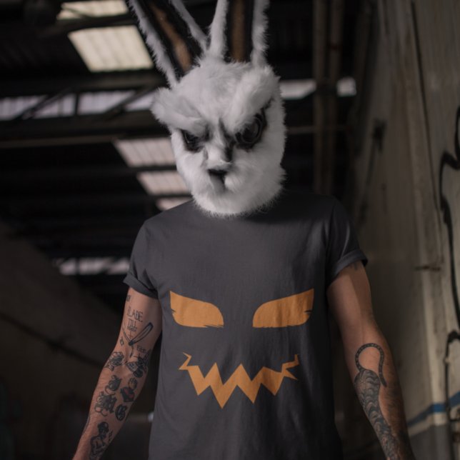 T-shirt Face d'effroi du Citrouille d'Halloween Jack-o'-la (Créateur téléchargé)