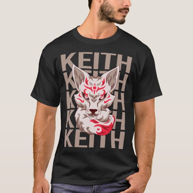 T-shirt Face Fox - Nom de Keith (Devant)