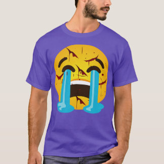 T-shirt Face hurlante Sobbing tristes larmes pleurant lo