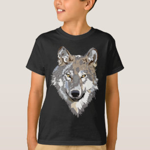 T-shirt face loup
