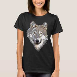 T-shirt face loup