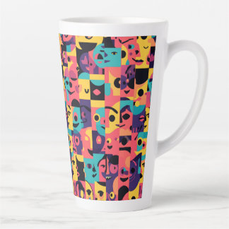 T-Shirt Face Mockup – High-Quality Clothing Presen Latte Mug