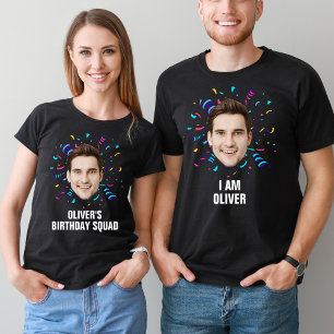 T-shirt Face personnalisée 30e 40e 50e 60e 70 Anniversaire