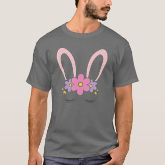 T-shirt Face Rabbit Lovely Easter Bunny