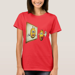 T-shirt Face Silencieuse En Miroir Drôle