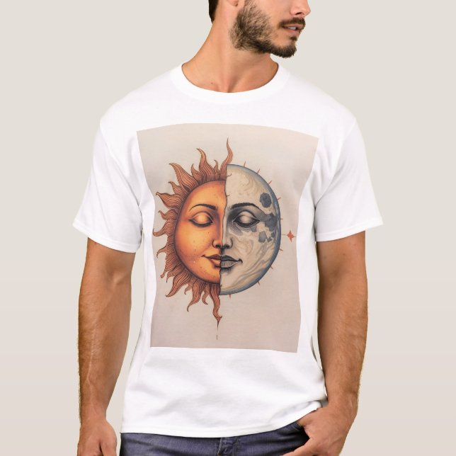 T-shirt Face-to-Face: Sun and Moon in Dialogue (Devant)