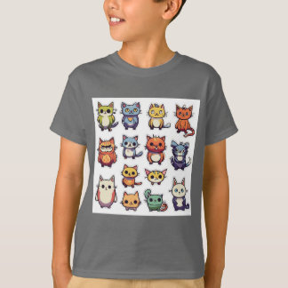 T-shirt Faces de chat