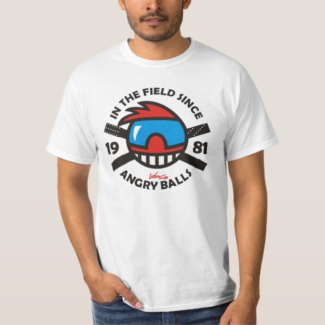T-shirt fâché de Paintball de boules (Devant)