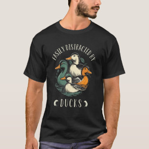 T-shirt Facile À Distraire Par Canards Cute Duck Farming