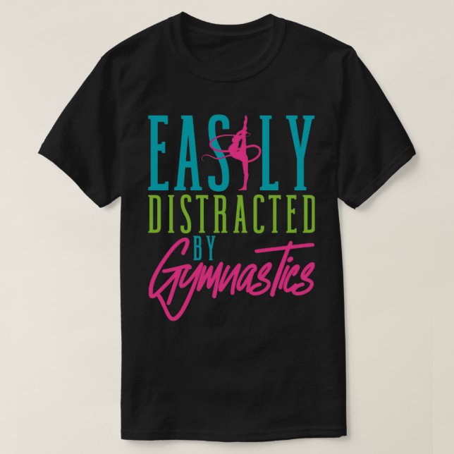T-shirt Facile À Distraire Par Gymnastique Gymnaste Femmes (Design devant)