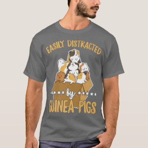 T-shirt Facile à distraire par les cobayes Citation pour u