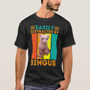 T-shirt Facilement Distrait Par Bingus Sphynx Sphynx Chat