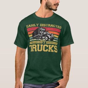 T-shirt Facilement Distrait Par Camions Retro Vintage Cami