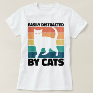 T-shirt Facilement Distrait Par Chats kitty kawaii Funny C