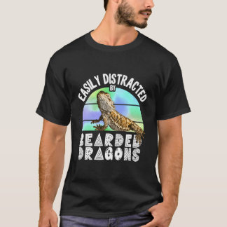 T-shirt Facilement Distrait Par Des Dragons À Poils Reptil