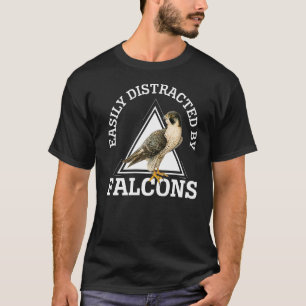 T-shirt Facilement Distrait Par Falcons Faucon Faucon Maît