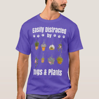 T-shirt Facilement Distrait Par Gardener Plante Funny Gard