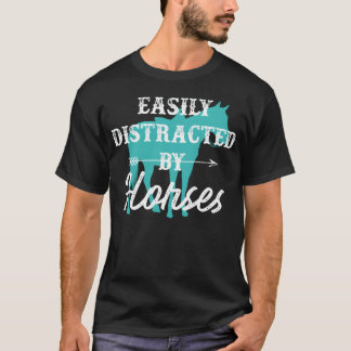 T-shirt Facilement Distrait Par Horsesurquoise Hors Occide