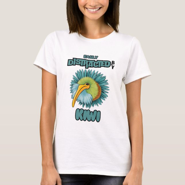 T-shirt Facilement distrait par kiwi (Devant)