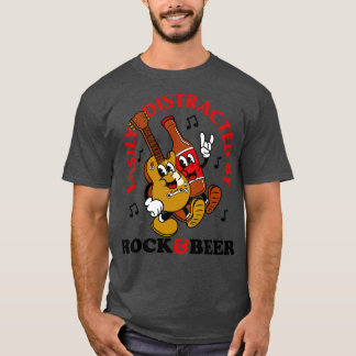 T-shirt Facilement Distrait Par La Bière Rock
