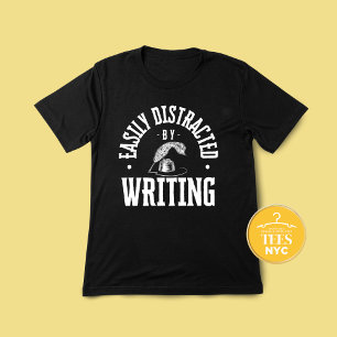 T-shirt Facilement Distrait Par L'Auteur Écrit