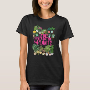 T-shirt Facilement Distrait Par Le Botaniste Plante Floris