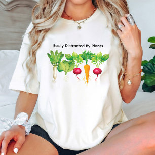 T-shirt Facilement Distrait Par Le Jardinage Des Plantes /