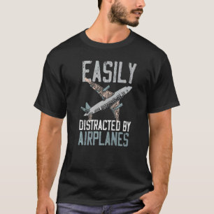 T-shirt Facilement Distrait Par Les Avions