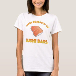 T-shirt Facilement Distrait Par Les Bars À Sushi