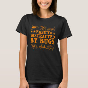 T-shirt Facilement Distrait Par Les Bugs Pour Hommes Femme