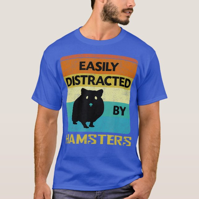 T-shirt Facilement Distrait Par Les Cadeaux Hamsters (Devant)